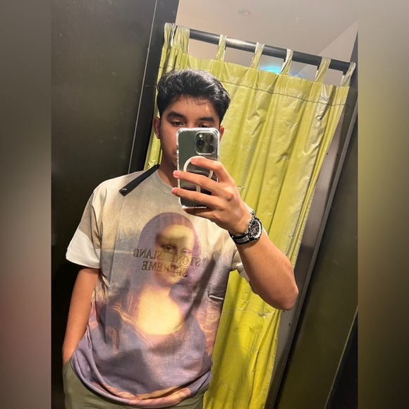 EUC Supreme x Stone Island Multi Graphic Crewneck Top Mona Lisa Size XL - Picture 8 of 9